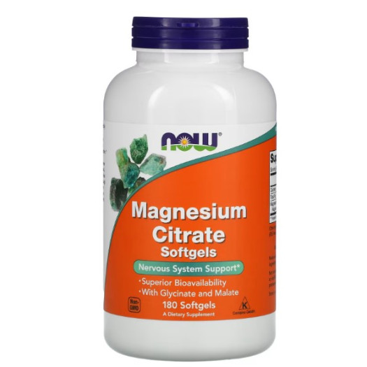 Now Magnesium Citrate, 180softgels