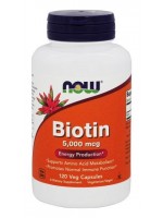 Now Biotin 5,000 mcg, 120 Vegetable Capsules