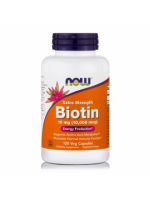 Now Biotin 10 mg (10000 mcg) Extra Strength, 120 Vegetable capsules