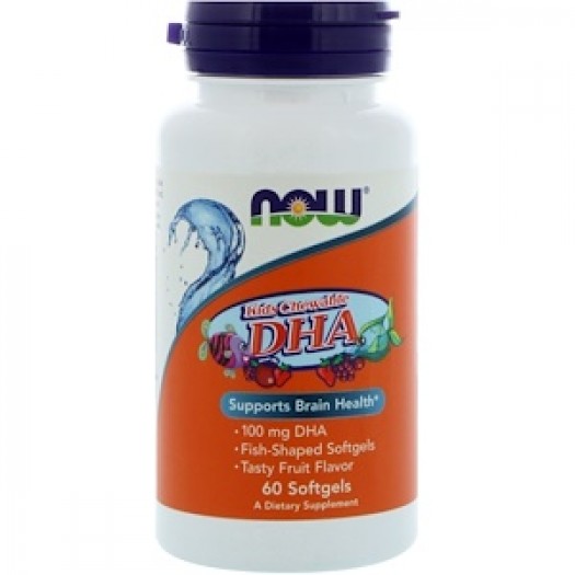 Now Kid's Chewable DHA Tasty Fruit Flavor, 60 Softgels