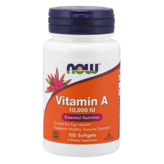 Now Vitamin A 10.000iu 100 Softgels