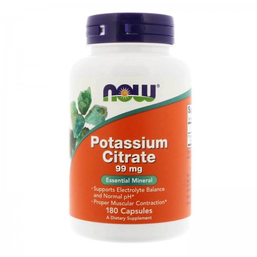 Now Potassium Citrate 99 mg, 180 Capsules