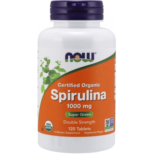 Now Spirulina 1000 mg, 120 Tablets