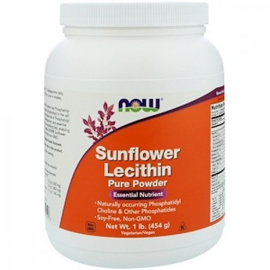 Now Sunflower Lecithin Pure Powder, 1 lb (454 g)