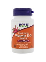 Now Vitamin D-3 High Potency 2,000 IU, 120 Softgels