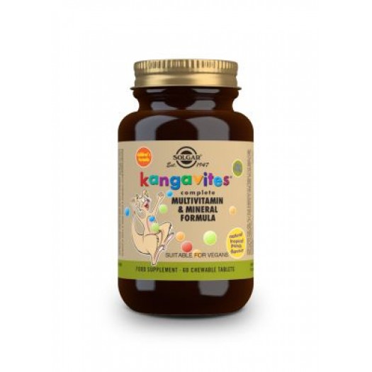 Solgar Kangavites Complete Multivitamin & Mineral Formula, 60 Chewable Tablets Tropical Flavour