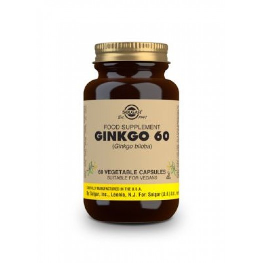 Solgar Ginkgo Biloba 60, Vegetable Capsules